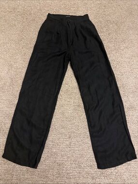 Anine Bing Black Wide-Leg Carrie black Pants cult celebrity favorite 34